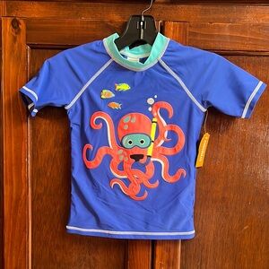 Girls size 4T swim shirt, pink octopus Gymboree brand